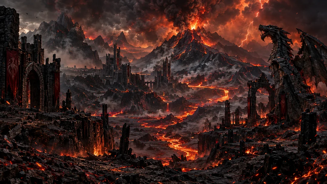 Artwork depicting: What the ash leaves behind