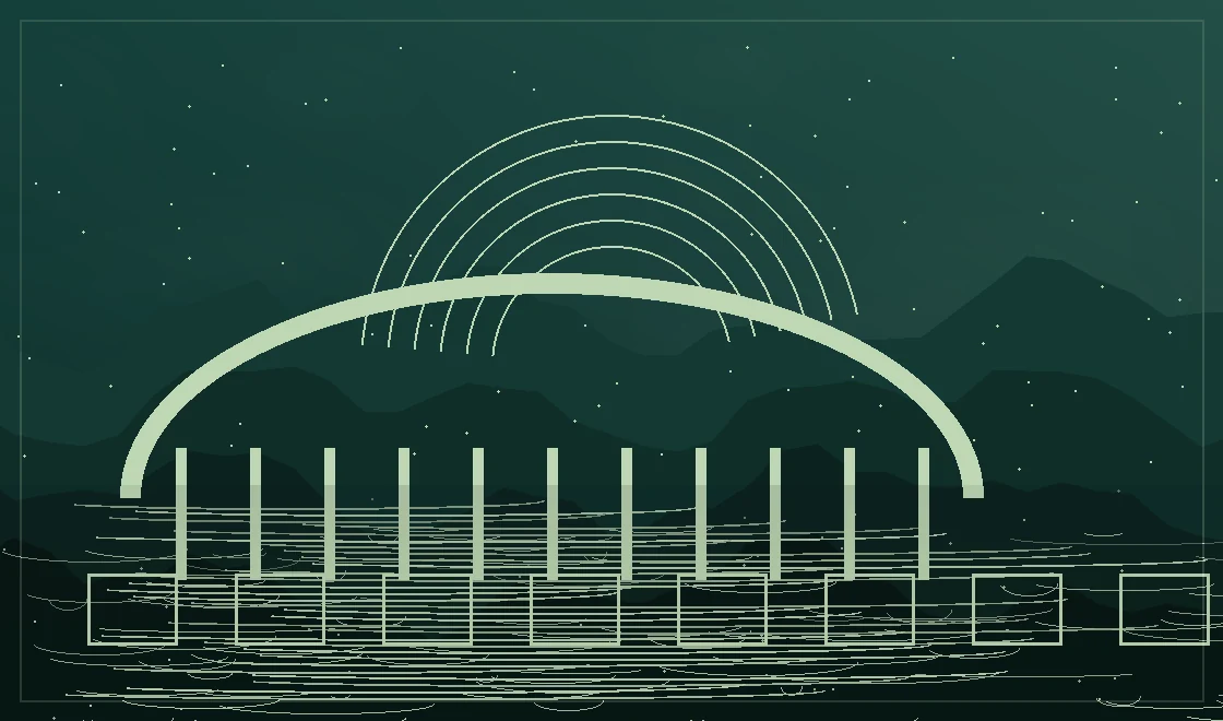 Knochenbrücke — redaktionelle Archivillustration